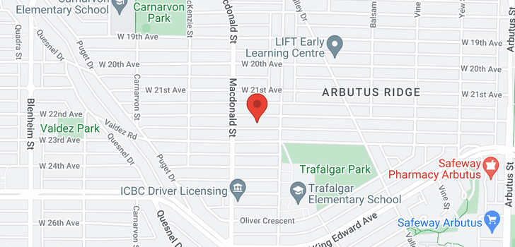 map of 2748 W 22ND AVENUE